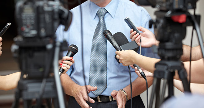 Crisis management media interview with company spokesperson