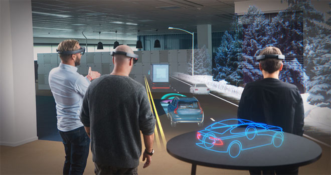 Presentation using the Hololens