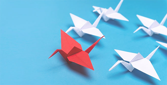 Leadership with paper origami